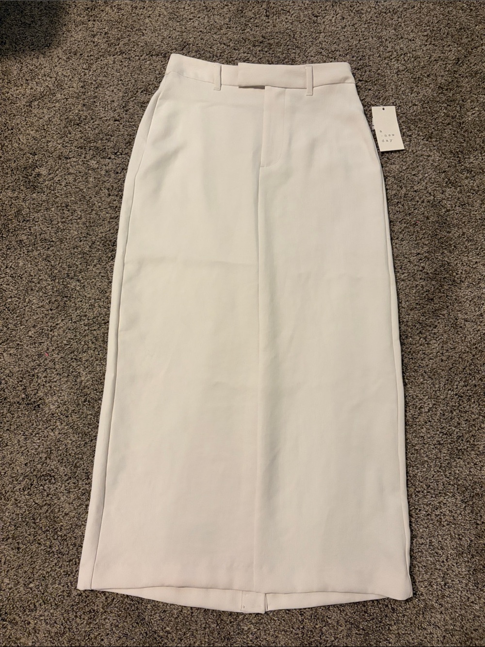 a new day Cream High-Waist Pencil Midi Skirt